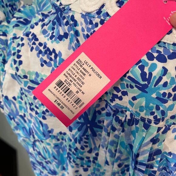 Lilly Pulitzer Dress Joan Tunic Dress, Shell Me You Love Me Size M - Picture 4 of 6